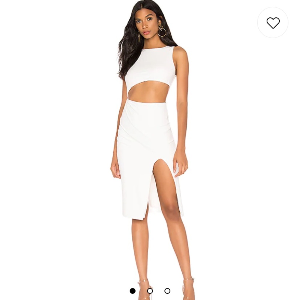 REVOLVE Superdown Ivory Cutout Dress